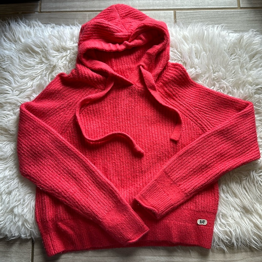 Abercrombie & fitch coral/fusia knit sweater